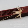 Acessórios de Joalheria DIY Feito à Mão DIY Cobre com Preservação de Cor 32*35mm Broche Folha de Bambu Estilo Antigo Material Feito à Mão B2985