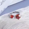 Anillo Abierto Multicolor de Diamantes de Zirconia Completos Más Vendido de Xiaohongshu, Lujo Accesible, Gama Alta, Anillo de Diseño de Nicho Super Brillante