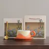Taza de Café de Cerámica Horneada a Alta Temperatura Personalizada Alta Apariencia Taza para el Té de la Tarde Taza de Café de Regalo Recuerdo de Evento Logo