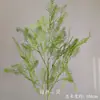 Simulação de grama Longxu, aspargos, lasanha fofa, material de flor de plástico dourado, fileira de chão de casamento estilo mori verde, arranjo de flores de teto