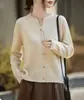 Cárdigan de punto ligero de alta gama estilo francés para mujer, abrigo corto, nuevo diseño 2026, suéter exterior único