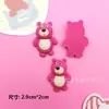 Diy Acessórios de Resina Dos Desenhos Animados Urso Morango Série Creme Gel Telefone Caso Acessórios para o Cabelo Sapato Fivela de Armazenamento Caixa Copo de Água Remendo