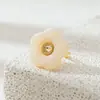 Colar de Acrílico Taina Europeu e Americano Luxo Leve Nicho Versátil Conjunto de Joias de Acrílico Flor Cruzada Popular Feminino