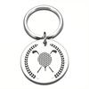 Fabricantes de llaveros creativos transfronterizos de acero inoxidable, venta al por mayor, joyería colgante con letras láser, llavero