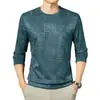 Nueva camiseta sudadera de comercio exterior para primavera y otoño para hombre, sudadera casual de cuello redondo de moda, camiseta básica de manga larga para hombre