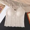 Verano 2026 Nuevo Sexy Encaje Espalda Hermosa Camisola Integrada con Almohadillas en el Pecho Lencería para Mujeres Verano Delgado