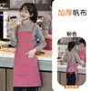 Delantal de mezclilla especial para catering con impresión de logo, tienda de café y té con leche, manicura, overol comercial de lona engrosada