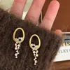Pendientes de Aro Estrella Azul Hielo Menta Nueva Tendencia Pendientes Únicos con Borla de Mariposa Joyería