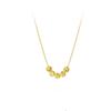 Collar de plata de ley S925 con concha de plata Wufu linmen, diseño de nicho de lujo simple y ligero, con cuentas redondas de flores de coche, cadena de clavícula femenina al por mayor