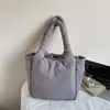 Bolsa de plumífero suave para mujer para ir al trabajo, bolsa de nailon de gran capacidad, bandolera cruzada, bolsa de mano para estudiantes