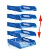 Organizador de Archivos de Oficina A4 de Tres Niveles Caja de Almacenamiento de Carpetas Estantería de Múltiples Niveles Estante para Almacenamiento de Documentos Organizador de Escritorio Estante