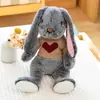 Muñeco de Conejo de Peluche Suave Lindo Orejas Largas Bufanda Suéter Conejito Muñeca Infantil