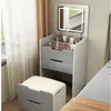 Tocador Pequeño con Tapa abatible y Cajones de Almacenamiento Integrados Mesa Multifuncional Minimalista Moderna para Maquillaje y Almacenamiento de Mesita de Noche