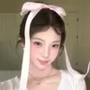Grampo de Cabelo com Laço Verde Menta Fita Longa Acessório de Cabelo Presilha Grande na Parte de Trás da Cabeça Tiara de Fita Estilo Princesa para Mulheres