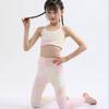 Ropa de yoga para niñas, pantalones cortos ajustados de entrenamiento con estampado de secado rápido para primavera y verano.