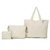 Bolsa de Yoga Leve Bordada da Moda Conjunto de Três Peças Bolsa de Ombro Prática para Viagem de Negócios Bolsa Leve Casual para Esportes e Fitness
