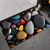 Alfombrilla de Barro Diatomeas para Entrada de Baño, Alfombrilla Absorbente de Agua para Pies, Resistente a la Suciedad, Lavable, Alfombrilla Antideslizante, Alfombrilla de Piso de Baño con Piedras 3D