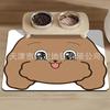 Tapete Cartoon Gato Cachorro Fofo de Lama Diatomácea Resistente à Sujeira Impermeável Tapete de Lugar Especial para Comida Tapete Absorvente para Tigelas Tapete de Chão Fácil de Limpar