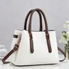 Bolso bandolera de gran capacidad, colores contrastantes, casual, clásico, retro, moderno, elegante, bolso de trabajo para mujer
