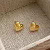 Venta caliente transfronteriza Pendientes de amor de plata de ley S925 para mujer Estilo europeo y americano Pendientes tridimensionales en forma de corazón Joyería pequeña de lujo ligero
