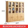 Combinação de Estante de Madeira Maciça, à Prova de Poeira, Simples e Moderna, com Portas de Vidro, de Chão, de Parede, Armário de Armazenamento para Quarto e Estudo