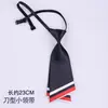 Corbata Versátil Negra Sin Nudo Estilo Casual Coreano Formal Negocios para Hombre con Cierre de Cremallera Lazy Color Sólido para el Trabajo