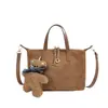 2026 Nuevo Bolso Tote Retro de Gamuza de Gama Alta Estilo Coreano de Nicho para Mujer, Gran Capacidad, para el Trabajo Diario, Bolso de Hombro, Bolso Cruzado