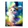 Kit de pintura de diamantes 5D con temática de animales de dibujos animados, una decoración de arte DIY para el hogar, completo con herramientas y un juego de pintura de diamantes de punto de cruz