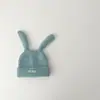 Chapéu de Bebê Qiunan Outono Inverno Novo Fofo à Prova de Vento Orelha de Coelho Chapéu de Tricô Quente Chapéu de Lã Chapéu de Pulôver Infantil