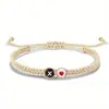 Popular Transfronterizo de Amazon Pulsera Sencilla Trenzada de 26 Letras Personalizada Pulsera de Cuerda Redonda con Letra Amor Pareja