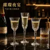 Juego de copas de cristal retro estilo lujo para uso doméstico, incluye copas de champán y vino espumoso, tamaño grande, 275 ml