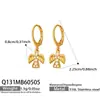 Nuevos pendientes de aro para mujer con colgante de ángel de circón 5A para DIY, acero inoxidable bañado en oro de 18k, pendientes de alta calidad para mujer