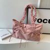 Bolso Popular de Este Año Bolso de Axila para Mujer 2024 Nueva Moda Bolso de Hombro Plisado Bolso Tote Casual de Gran Capacidad