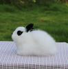 Conejo de simulación modelo de conejito blanco pequeño juguete de peluche para niños Conejo de Jade Chang'e Festival del Medio Otoño accesorios de fotografía modelo de adornos