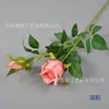Flores de Rosa Artificiais para Casamentos, Decoração de Cena de Salão de Casamento, Rosa Búlgara de 2 Cabeças Flor Artificial de Haste Única
