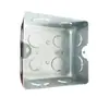 Caixa de Tomada de Aterramento de Metal, Caixa de Ferro Universal para Tomada de Aterramento Galvanizada, Caixa de Metal para Interruptor Tipo 88, Caixa de Instalação de Tomada de Piso de Metal