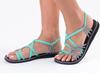 Talla grande Nudo 2018 verano Europeo y Americano Playa Chanclas de dedo planas zapatos de comercio exterior para mujer wish venta al por mayor 43