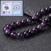 Amatista Natural Cuentas Sueltas Hilo Largo Materiales para Joyería DIY Pulseras con Cuentas Amatista Noche Oscura Cuentas Redondas Venta al Por Mayor