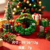 Corona de Navidad para Paisaje en Miniatura Accesorios de Resina Decoración de Escena Adornos Colgante para Llavero Adornos para Manualidades Imanes para Refrigerador
