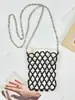 Bolso Hueco de Moda Estilo Coreano con Perlas 2025 Nuevo Verano Tendencia Elegante Bolso de Hombro Único para Mujer Cruzado Versátil de Moda