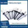 Fabricantes de Dongguan fechados preto chato cabeça redonda rebite cego processamento personalizado tinta escovada rebite de alumínio