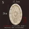 Talla de Madera Dongyang Madera Maciza Estilo Europeo Cabeza de Puerta de Madera Flor Redonda Calcomanía Decorativa Marco de Espejo de Puerta Flor de Madera Fondo Ovalado Adorno Relieve