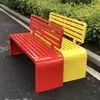 Silla de Parque Banco con Respaldo para Exteriores Banco de Descanso para Patio Exterior Plaza Centro Comercial Silla de Fila para Ocio Público