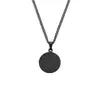Transfronteiriça Nova Tendência Popular Marca Personalizada Aço Inoxidável Redondo Corrente de Suéter Pingente Joia Masculina Nicho Pingente Atacado