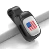 Suministro Exclusivo Transfronterizo de Clip para Gafas de Aleación de Aluminio con Diseño de Bandera Americana, Clip de Almacenamiento de Gafas para Montar en Coche, Disponible en Múltiples Colores e Imágenes