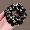 Elástico de cabelo preto para o dia a dia para mulheres, estilo francês, alto valor estético, adequado para sair, elástico de cabelo oversized da moda, acessório de cabelo