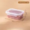 Contenedor de almacenamiento de alimentos sellado con una sola tapa, hecho de plástico de grado alimenticio, apto para calentar en microondas y congelar, para porcionar y almacenar carne fresca y platillos preparados