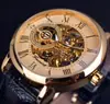 Moda Masculina Transfronteriza Forsining Retro Hueco Fondo Transparente Mecánico Manual Reloj Mecánico Provincia de Guangdong