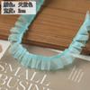 2 cm de ancho blanco azul polvo negro hongo arrugado hilo transparente con encaje hecho a mano diy dolor bolsa juguete ropa decoración accesorios