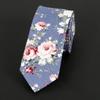 Corbata de algodón estampada de moda informal de 6 cm con diseño de flechas para hombre, estilo floral, con estampado de flores Spot Direct